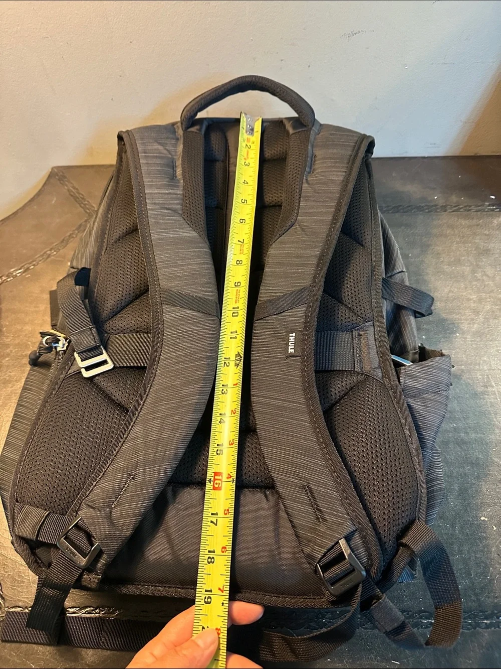 Thule Black Men's Commuter Backpack with Blue Zipper Accents